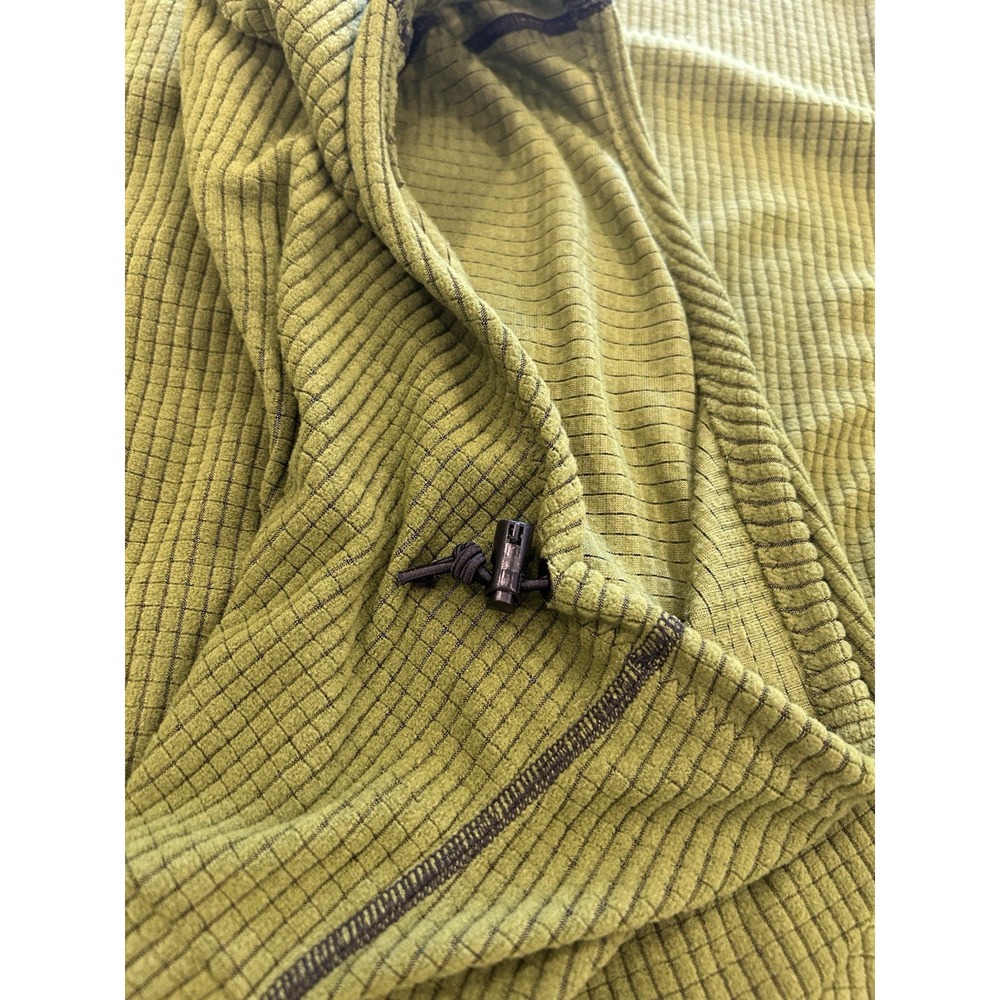 Melanzana Micro Grid Hoodie Womens M Green Fleece Pullover Outdoor Leadville CO - Picture 6 of 9